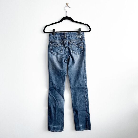 Parasuco Women's Faded Medium Wash Straight Denim Jeans Blue Size 25 - Picture 2 of 9